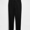 Pantaloni a vita alta in maglia doppia slim crop