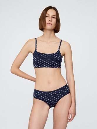 Pantaloni a vita bassa in cotone elasticizzato biologico