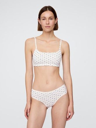 Pantaloni a vita bassa in cotone elasticizzato biologico