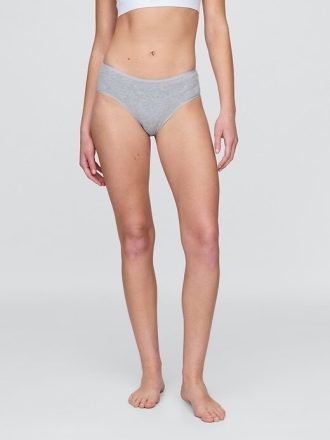 Pantaloni a vita bassa in cotone elasticizzato biologico