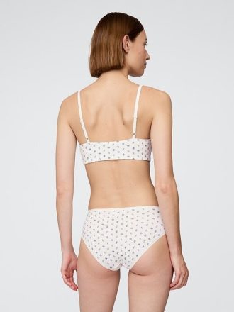 Pantaloni a vita bassa in cotone elasticizzato biologico