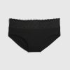 Pantaloni a vita bassa in cotone elasticizzato biologico con pizzo Pantaloni a vita bassa in cotone elasticizzato biologico con pizzo