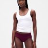 Pantaloni a vita bassa in cotone elasticizzato biologico con pizzo Pantaloni a vita bassa in cotone elasticizzato biologico con pizzo