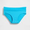 Pantaloni a vita bassa in cotone elasticizzato biologico con pizzo Pantaloni a vita bassa in cotone elasticizzato biologico con pizzo