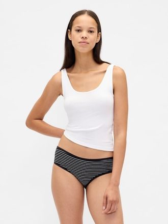 Pantaloni a vita bassa in cotone elasticizzato biologico (confezione da 3)