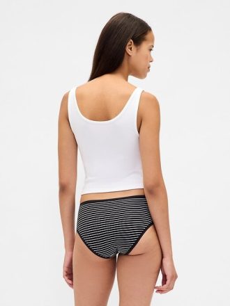 Pantaloni a vita bassa in cotone elasticizzato biologico (confezione da 3)