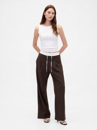 Pantaloni a vita media con doppia vita