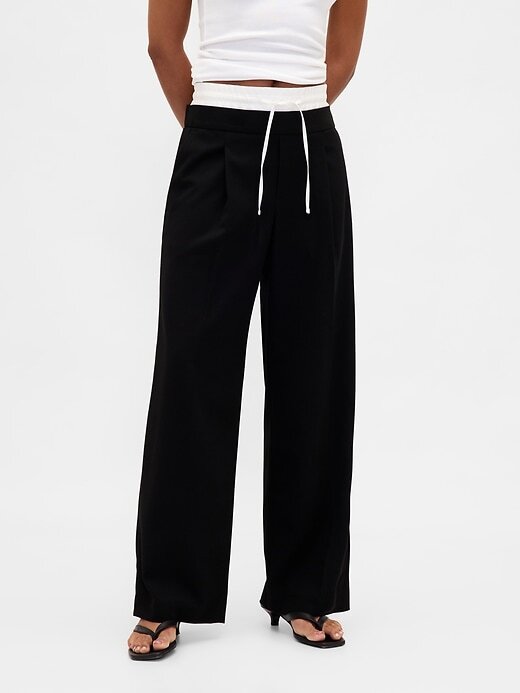 Pantaloni a vita media con doppia vita Pantaloni a vita media con doppia vita