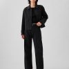 Pantaloni a vita media in twill Pantaloni a vita media in twill