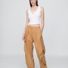 Pantaloni a vita media in twill Pantaloni a vita media in twill