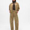 Pantaloni a vita media in twill Pantaloni a vita media in twill