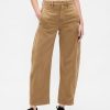 Pantaloni a vita media in twill Pantaloni a vita media in twill