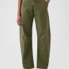 Pantaloni a vita media in twill Pantaloni a vita media in twill
