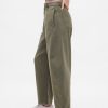 Pantaloni a vita media in twill Pantaloni a vita media in twill