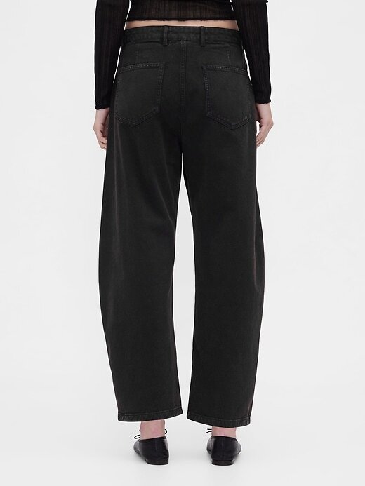 Pantaloni a vita media in twill Pantaloni a vita media in twill