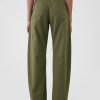Pantaloni a vita media in twill Pantaloni a vita media in twill