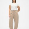 Pantaloni a vita media in twill Pantaloni a vita media in twill
