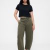 Pantaloni a vita media in twill Pantaloni a vita media in twill
