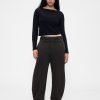 Pantaloni a vita media in twill Pantaloni a vita media in twill