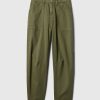 Pantaloni a vita media in twill Pantaloni a vita media in twill