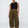 Pantaloni a vita media in twill Pantaloni a vita media in twill