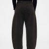 Pantaloni a vita media in twill Pantaloni a vita media in twill