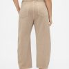 Pantaloni a vita media in twill Pantaloni a vita media in twill