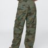 Pantaloni a vita media in twill Pantaloni a vita media in twill