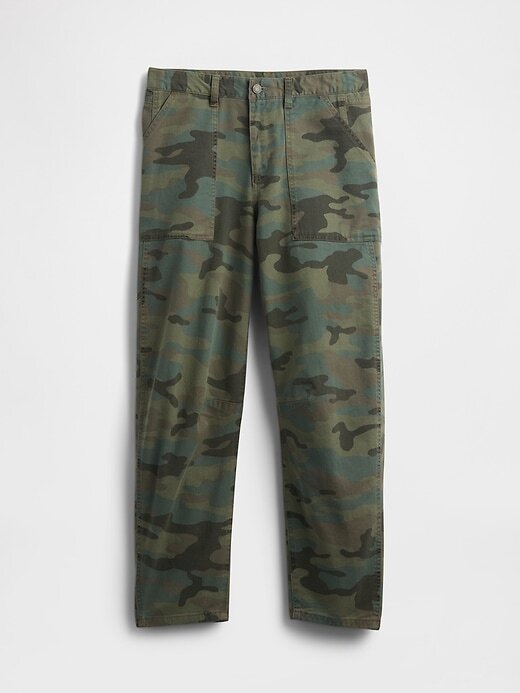 Pantaloni a vita media in twill Pantaloni a vita media in twill