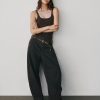 Pantaloni a vita media in twill Pantaloni a vita media in twill