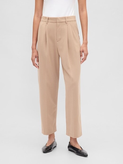 Pantaloni alla caviglia affusolati in twill spazzolato a vita alta 365 Pantaloni alla caviglia affusolati in twill spazzolato a vita alta 365