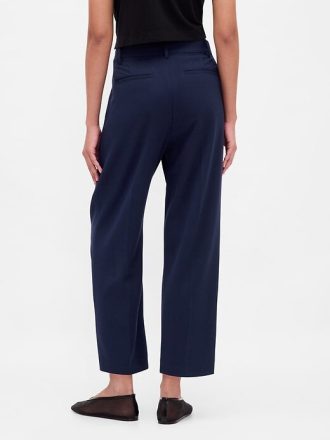 Pantaloni alla caviglia affusolati in twill spazzolato a vita alta 365