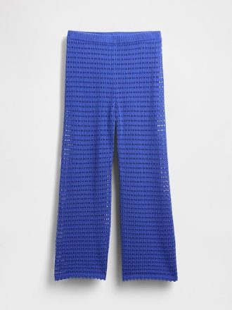 Pantaloni alla caviglia all’uncinetto in 100% cotone