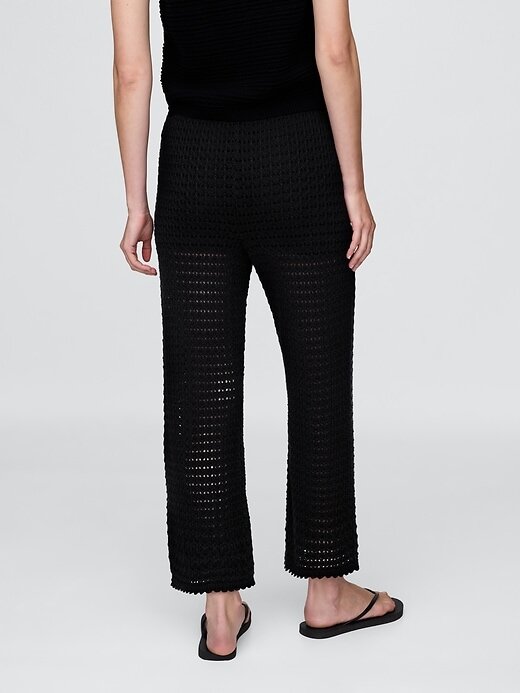 Pantaloni alla caviglia all’uncinetto in 100% cotone Pantaloni alla caviglia all’uncinetto in 100% cotone
