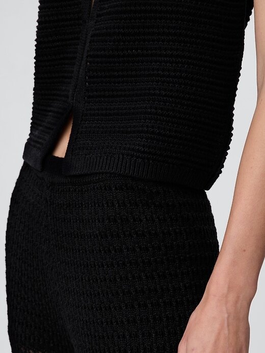 Pantaloni alla caviglia all’uncinetto in 100% cotone Pantaloni alla caviglia all’uncinetto in 100% cotone