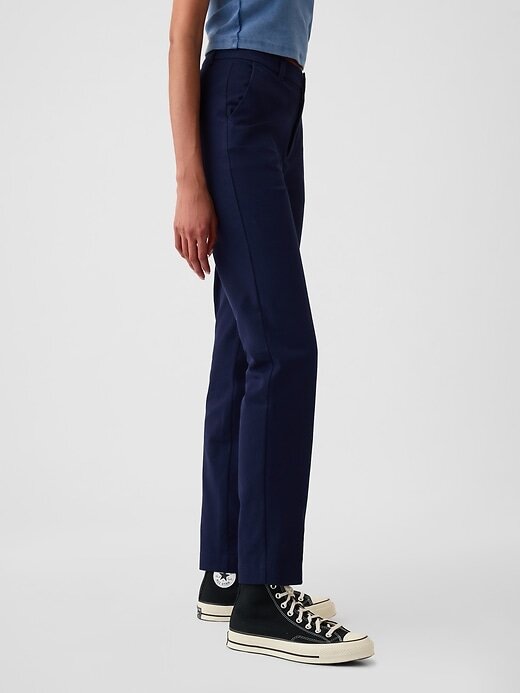 Pantaloni alla caviglia slim BiStretch a vita media Pantaloni alla caviglia slim BiStretch a vita media