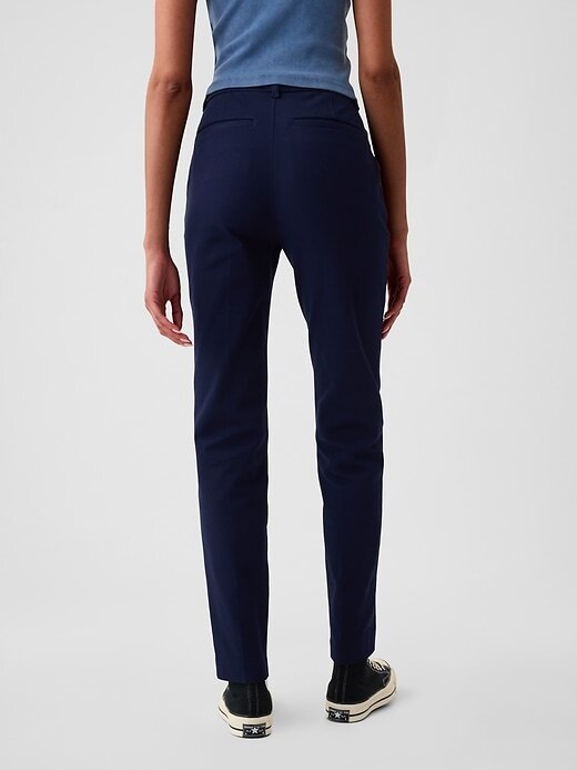 Pantaloni alla caviglia slim BiStretch a vita media Pantaloni alla caviglia slim BiStretch a vita media