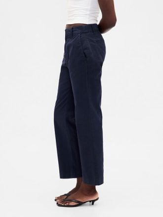 Pantaloni cachi dritti a vita media