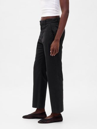 Pantaloni cachi dritti a vita media