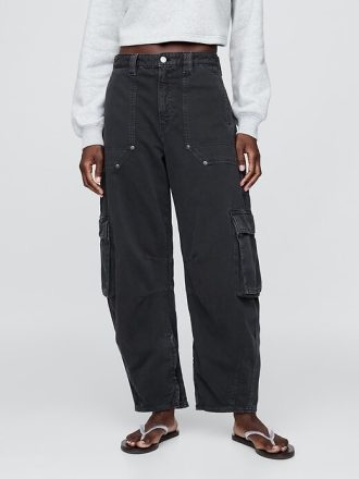 Pantaloni cargo a vita media