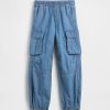 Pantaloni cargo larghi in denim per bambini Pantaloni cargo larghi in denim per bambini