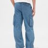 Pantaloni cargo larghi in denim per bambini Pantaloni cargo larghi in denim per bambini