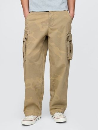 Pantaloni cargo mimetici extra larghi