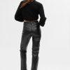 Pantaloni Cheeky Straight a vita alta in pelle vegana