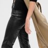 Pantaloni Cheeky Straight a vita alta in pelle vegana