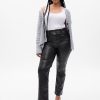 Pantaloni Cheeky Straight a vita alta in pelle vegana
