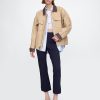 Pantaloni crop a vita alta in maglia doppia Pantaloni crop a vita alta in maglia doppia