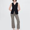 Pantaloni crop a vita alta in maglia doppia Pantaloni crop a vita alta in maglia doppia