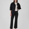 Pantaloni crop a vita alta in maglia doppia Pantaloni crop a vita alta in maglia doppia