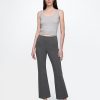 Pantaloni crop a vita alta in maglia doppia Pantaloni crop a vita alta in maglia doppia